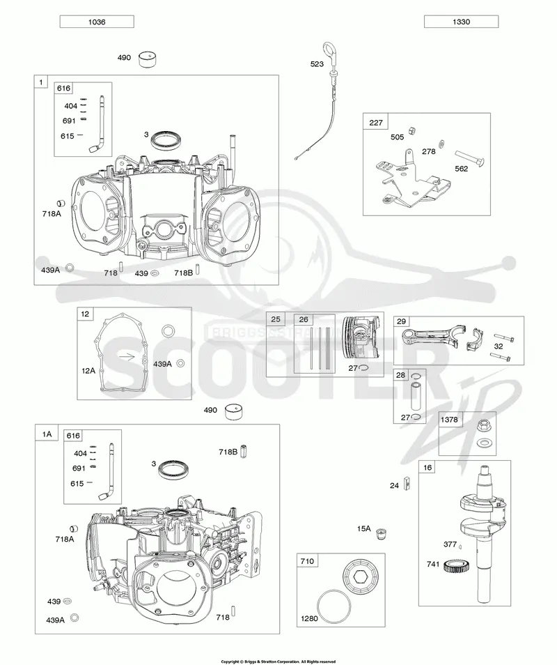 Cylinders, Crankshaft, Pistons/Rings/Rods