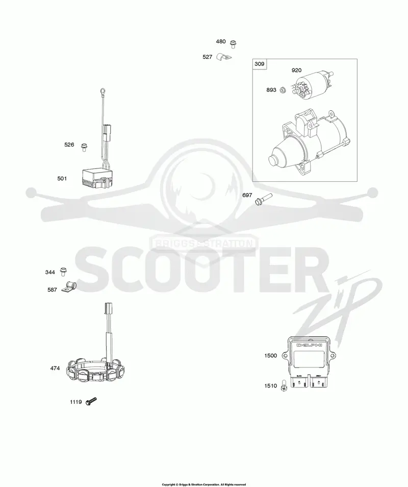 Electric Starter, Armature, Regulator, E/C Module