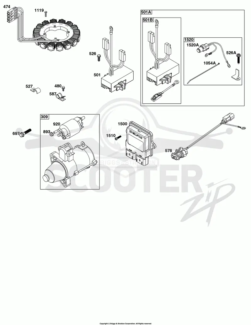 Regulator, Alternator, Wires, ECU