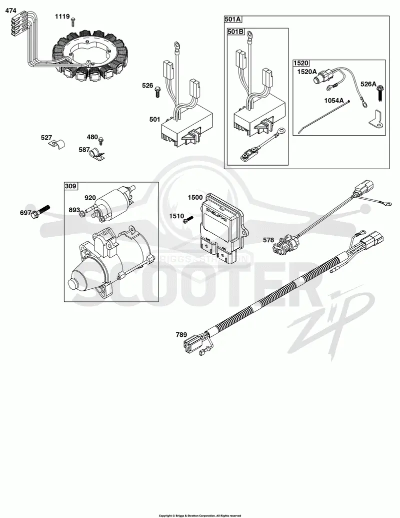 Regulator, Alternator, Wires, ECU