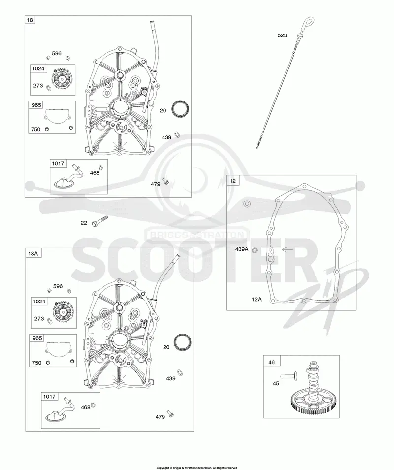 Crankscase Covers, Camshaft