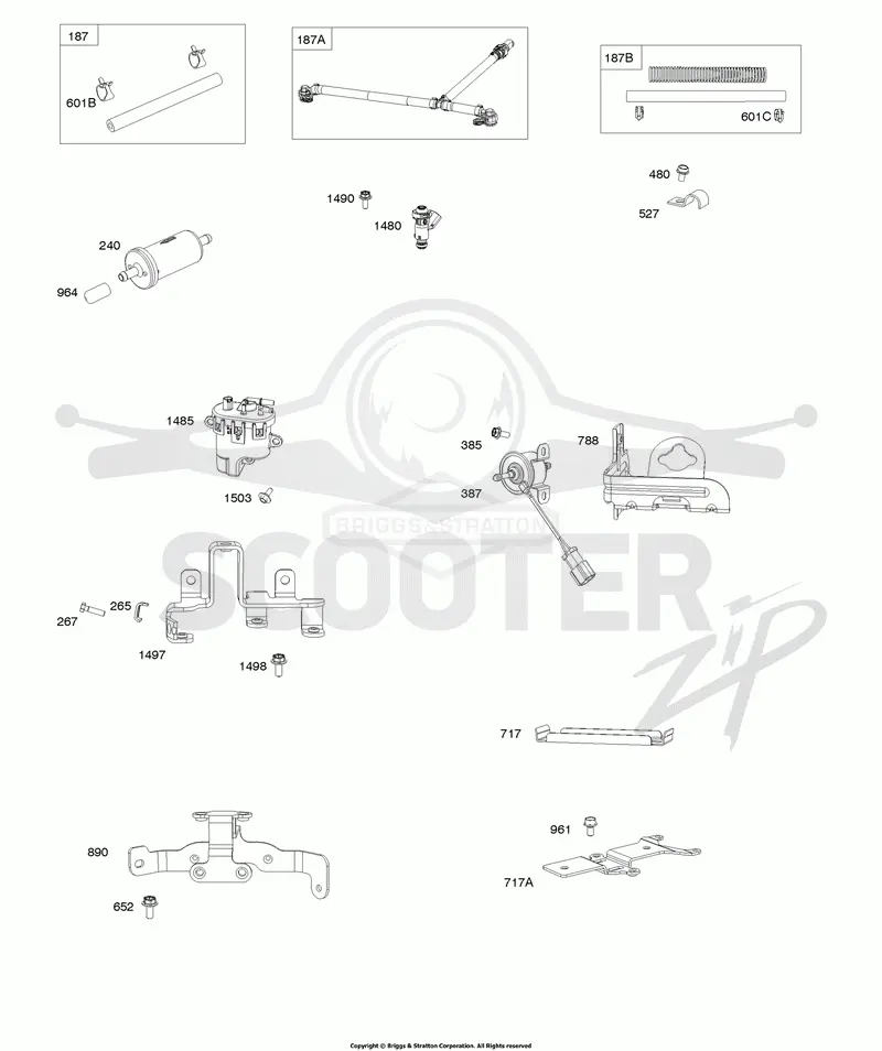 Fuel Hoses, Fuel Pump, Mounting Bracket
