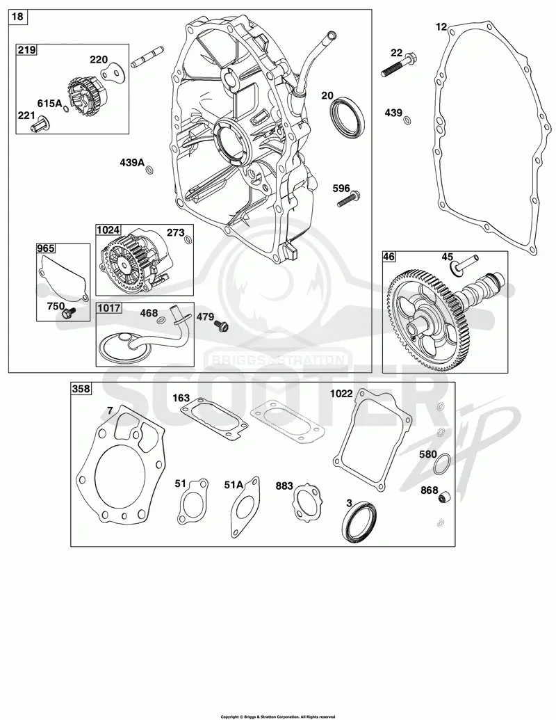 Crankcase Cover/Sump Group
