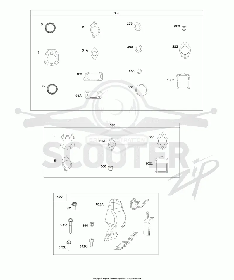 Engine Gasket Set, Valve Gasket Set, Wire Cover Kit
