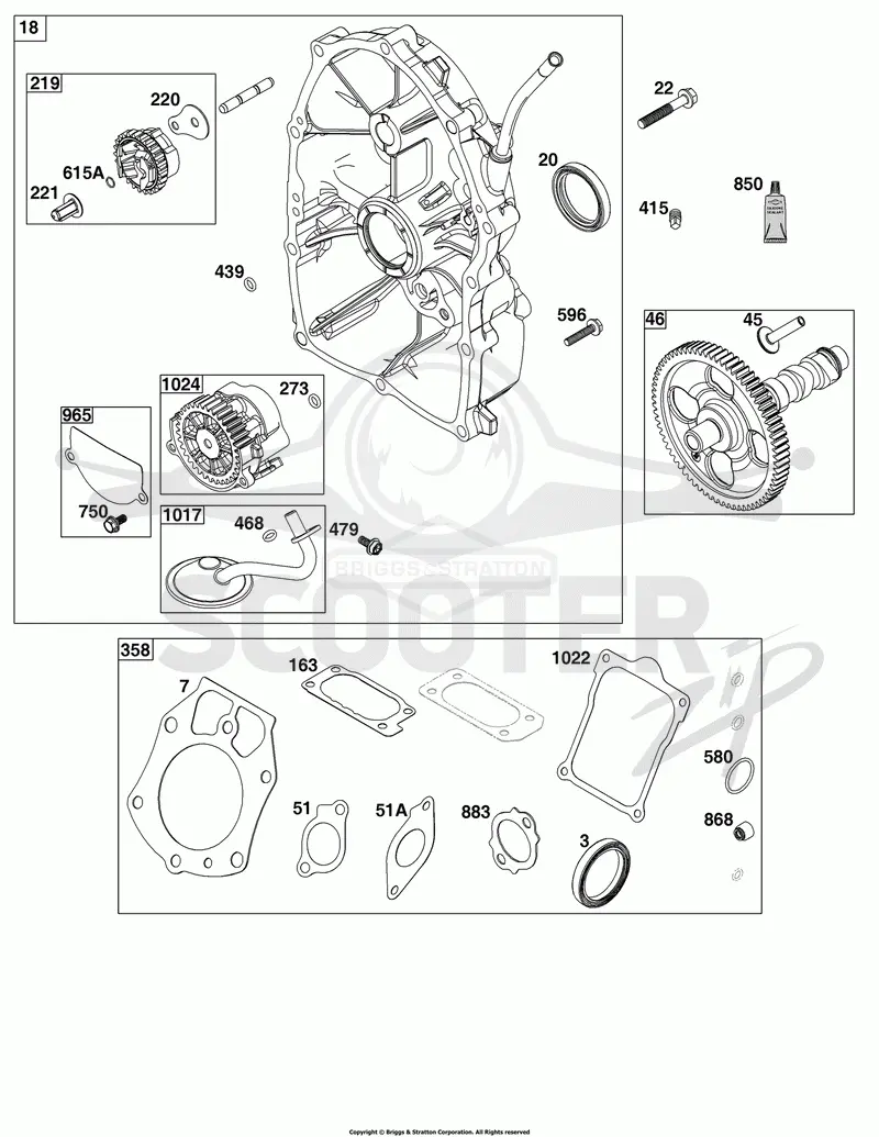 Crankcase Cover/Sump Group