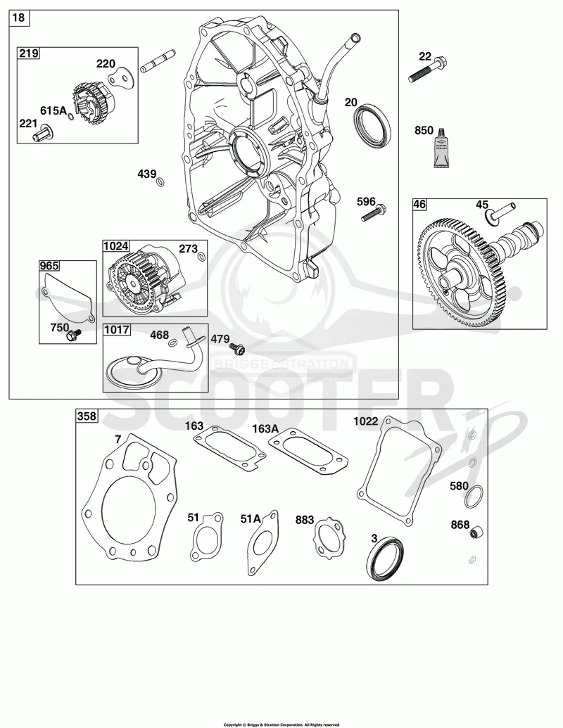 Crankcase Cover/Sump Group