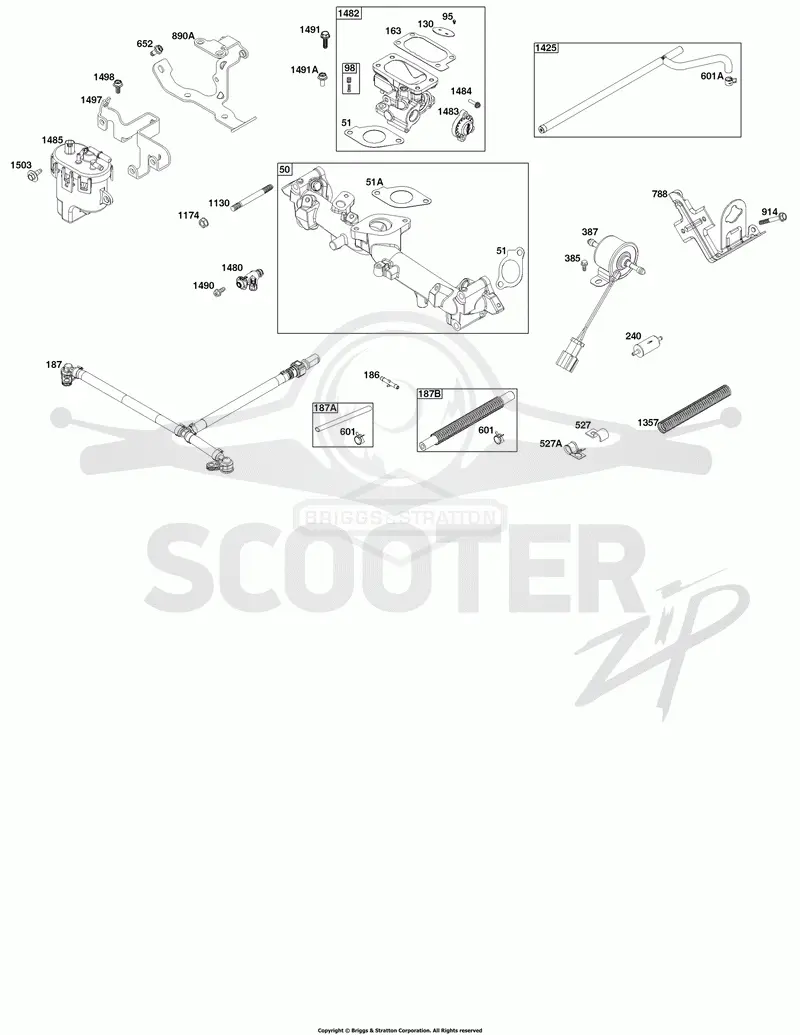 Throttle Body and Fuel Supply Group