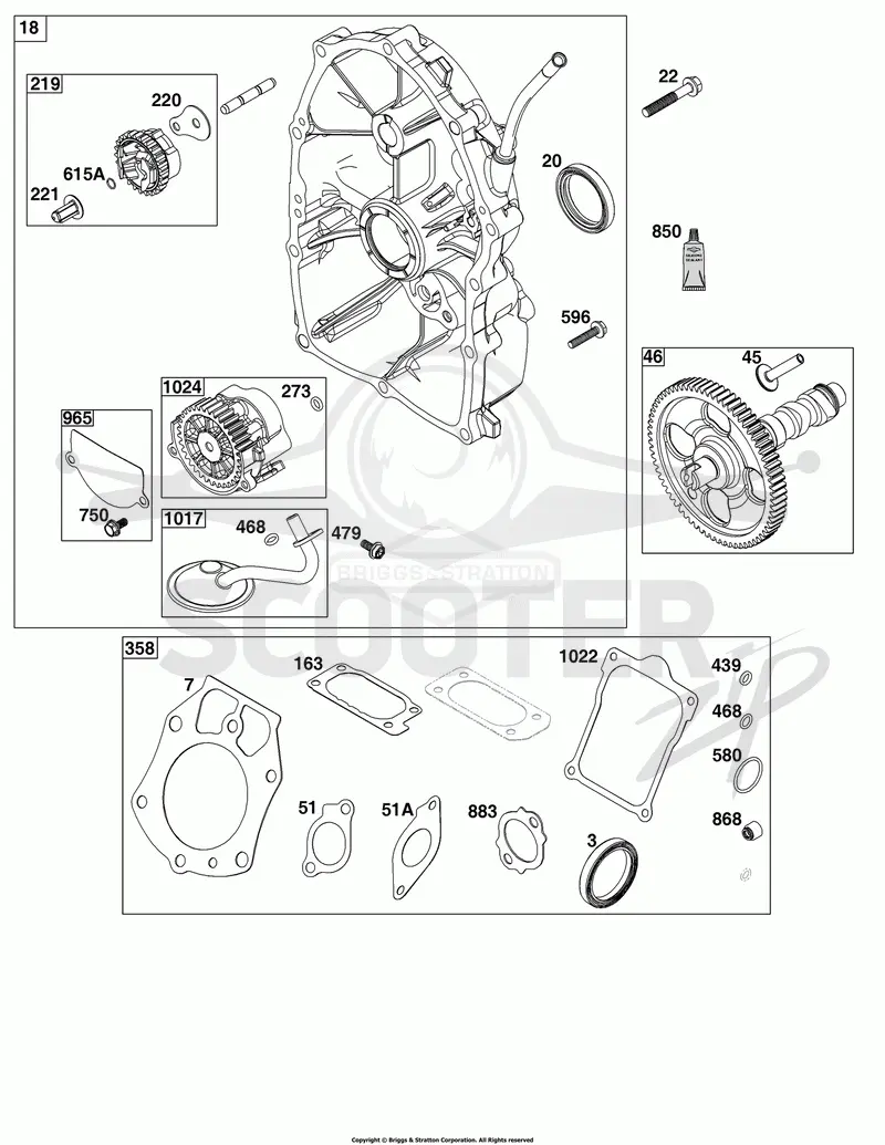 Crankcase Cover/Sump Group