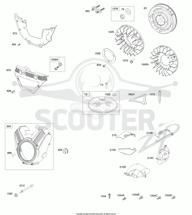 Flywheel, Air Guides, Blower Housing