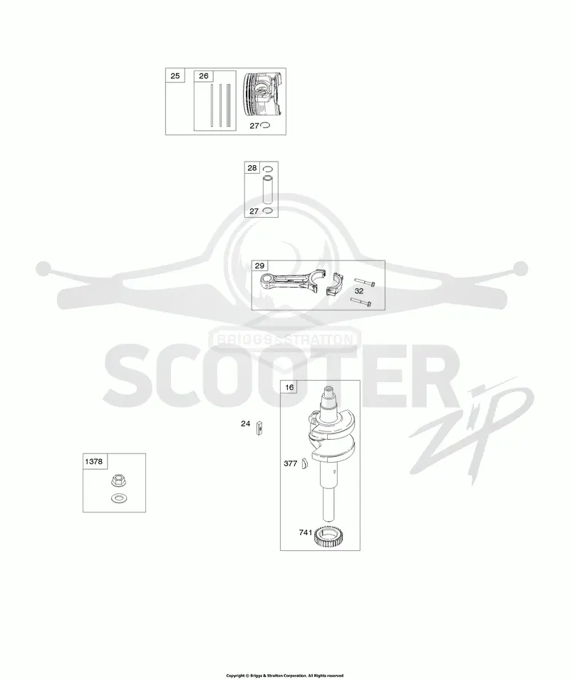 Crankshaft, Piston/Rings/Connecting Rod