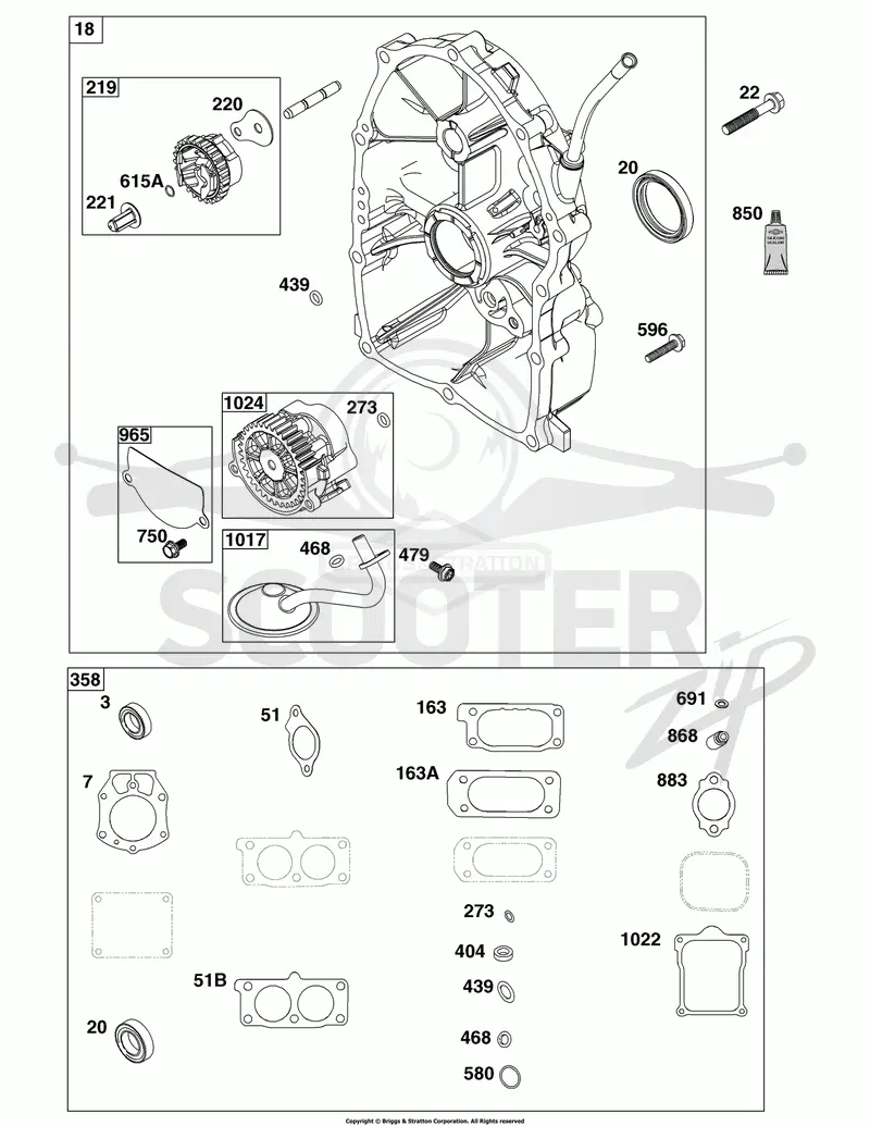 Crankcase Cover/Sump Group