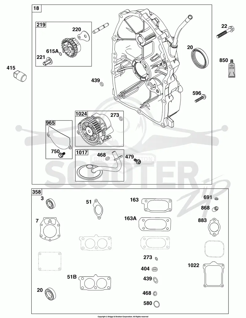 Crankcase Cover/Sump Group