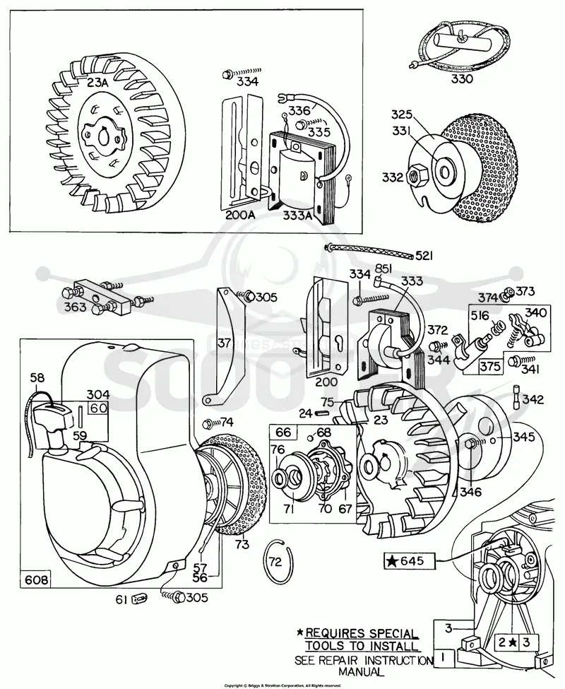 Flywheel, Blower Hsg, Elect