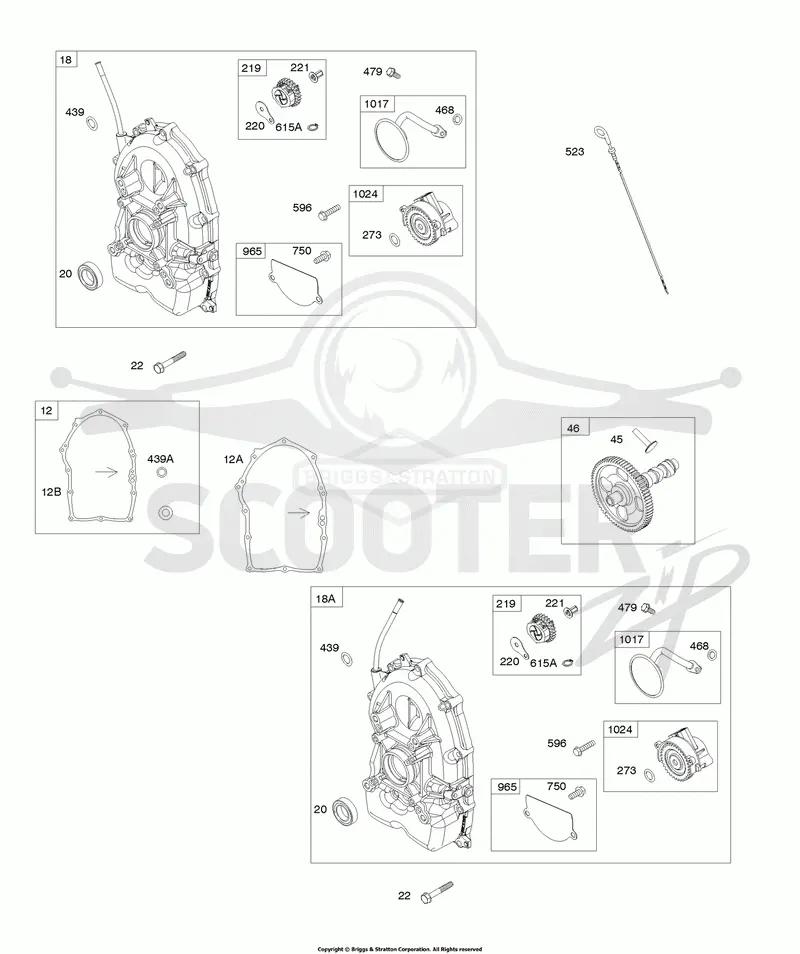 Crankcase Covers, Camshaft