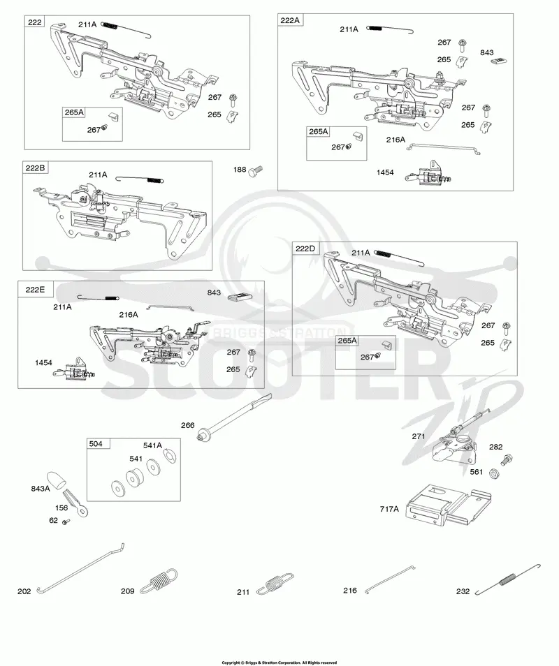 Control Brackets, Springs, Links