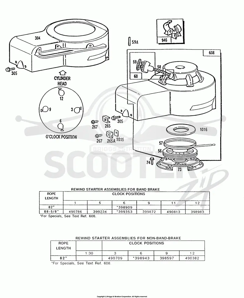 Blower Hsgs, Rewind Start