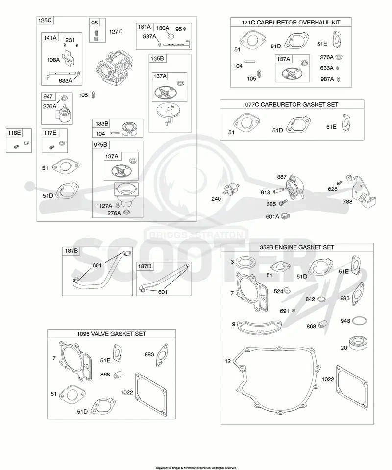 Carburetor, Fuel Supply, Gasket Set - Engine, Gasket Set - Valve, Kit - Carburetor Overhaul