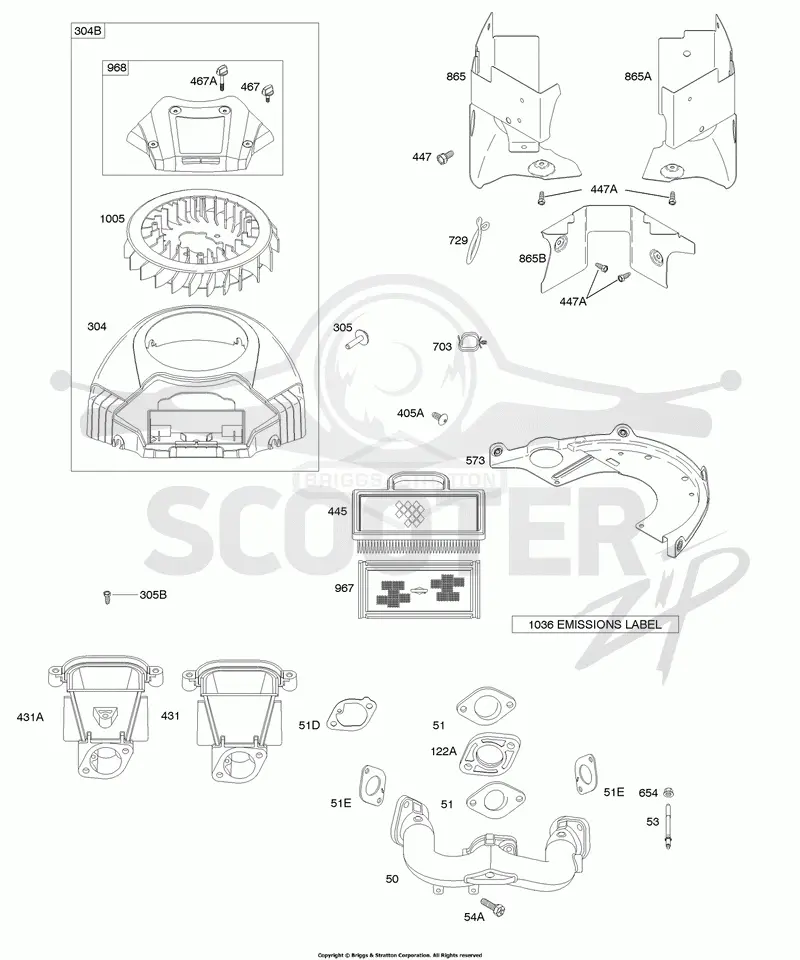 Air Cleaner, Blower Housing/Shrouds