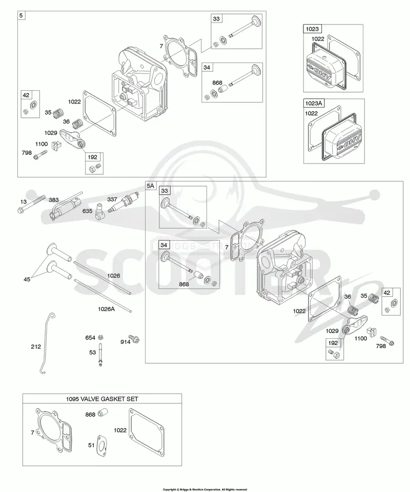 Cylinder Head, Gasket Set-Valve, Valves