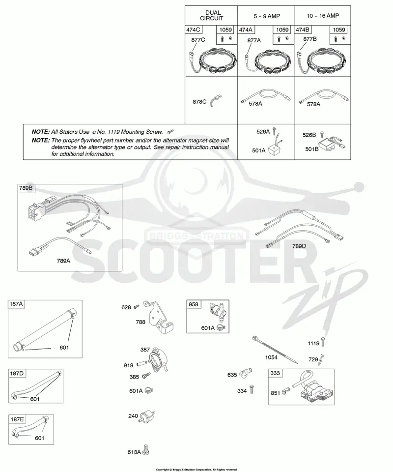 Alternator, Fuel Supply, Ignition