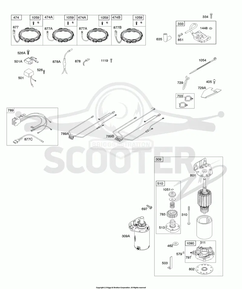 Alternator, Wire Harness, Starter, Ignition