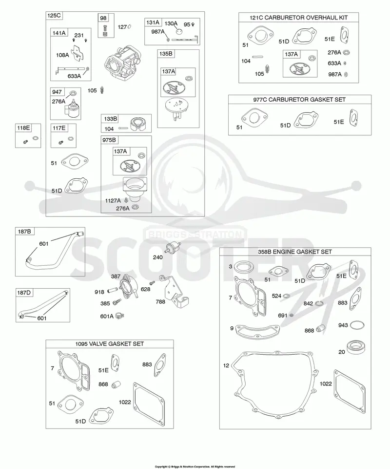 Carburetor, Fuel Supply, Gasket Set - Engine, Gasket Set - Valve, Kit - Carburetor Overhaul