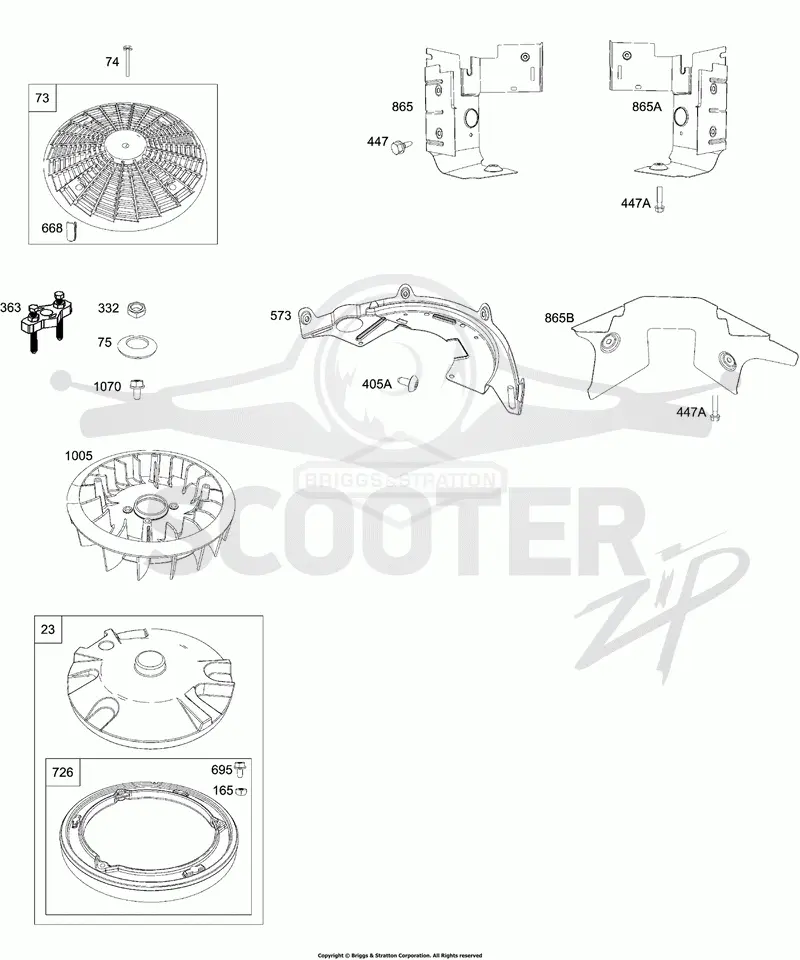 Blower Housing Brackets, Flywheel