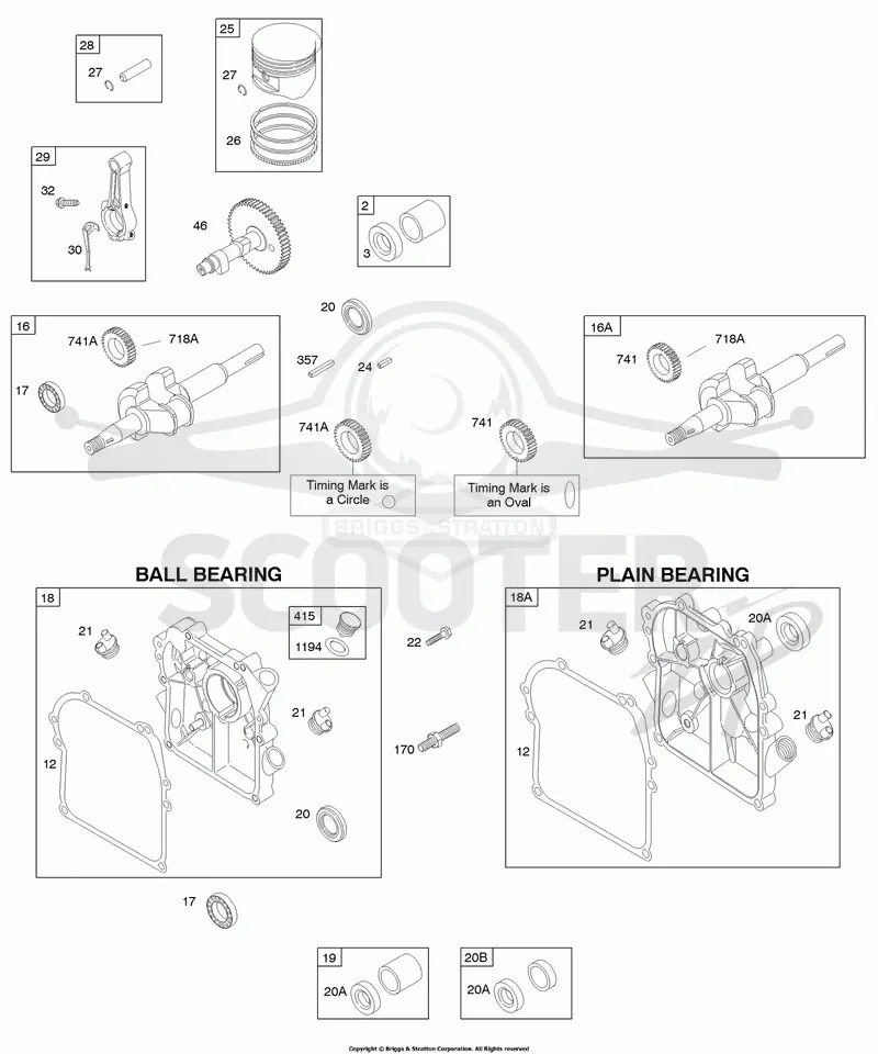 Camshaft, Crankcase Cover/Sump, Crankshaft, Piston/Rings/Connecting Rod