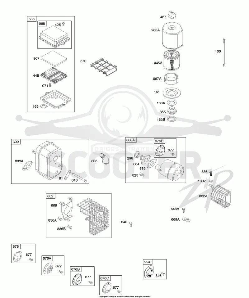 Air Cleaner, Exhaust System