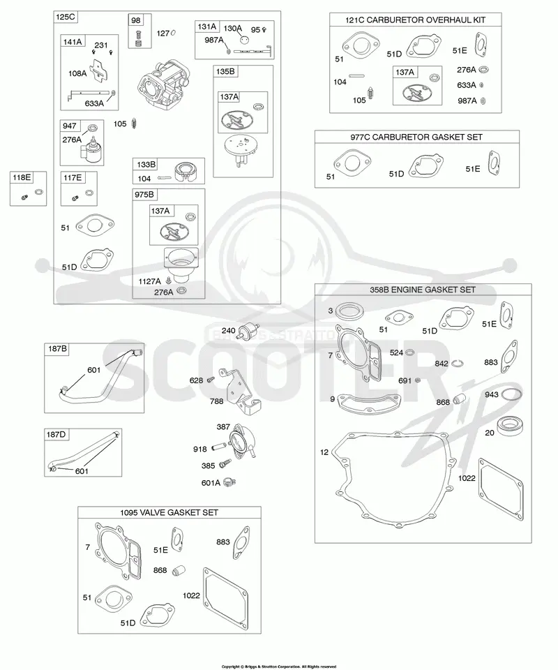Carburetor, Fuel Supply, Gasket Set - Engine, Gasket Set - Valve, Kit - Carburetor Overhaul