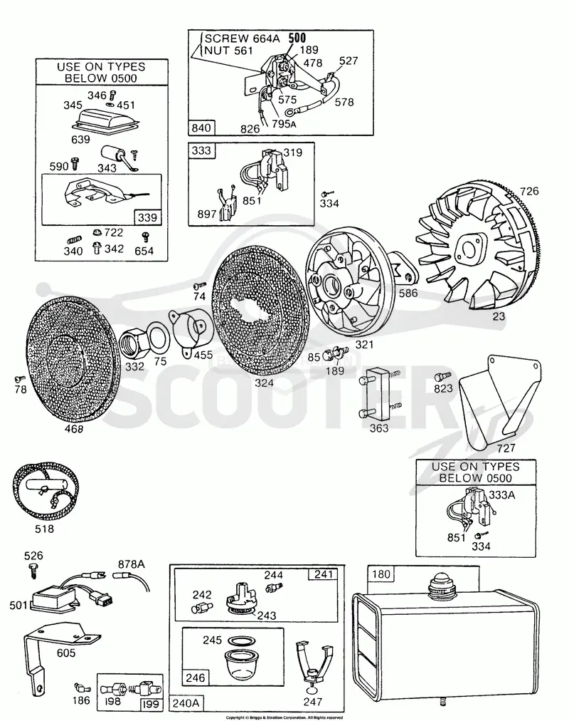 Fuel Tank,Flywheel,Screens