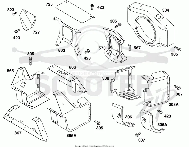 Blower Hsg,Air Guide Parts