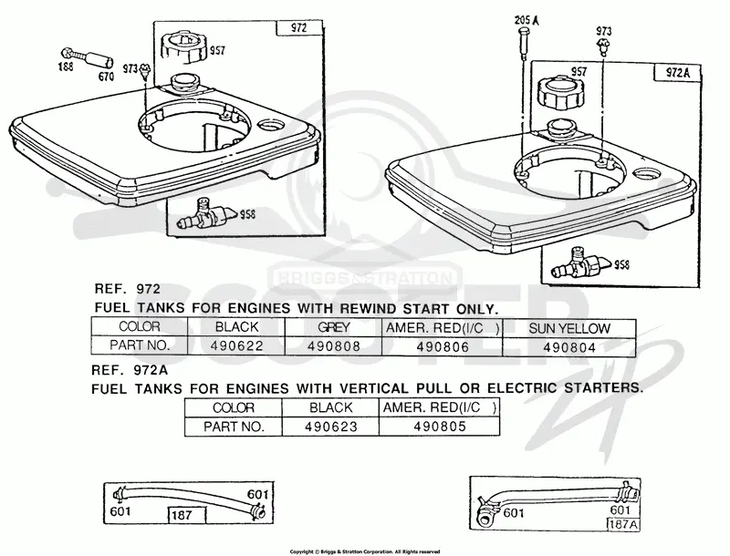 Fuel Tank Assemblies & Parts