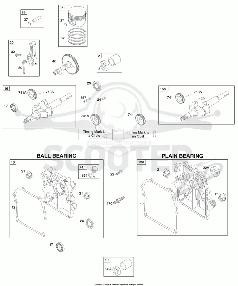 Camshaft, Crankcase Cover/Sump, Crankshaft, Piston/Rings/Connecting Rod