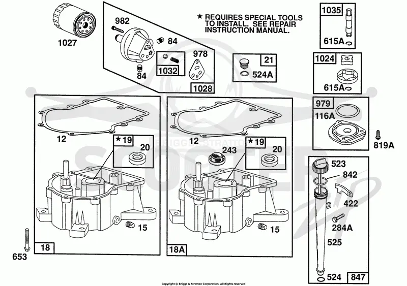 Sump Base, Oil Pump Parts