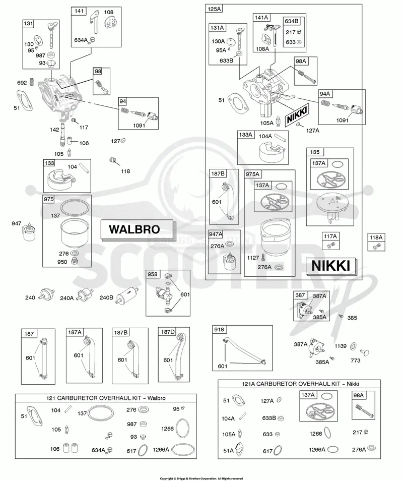 Carburetor - Walbro & Nikki, Kit - Carburetor Overhaul - Walbro & Nikki