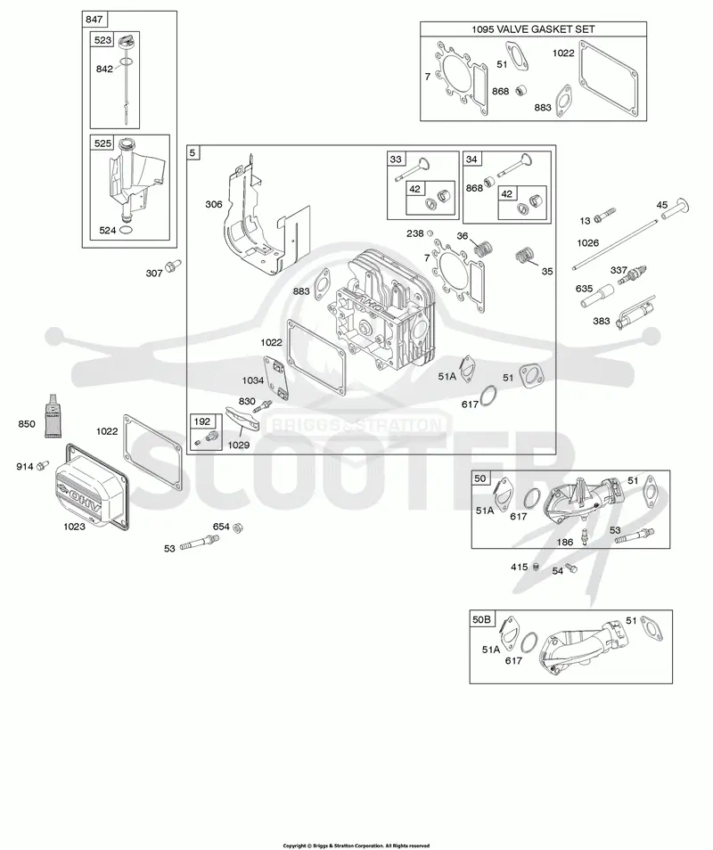 Cylinder Head, Gasket Set - Valve, Valves