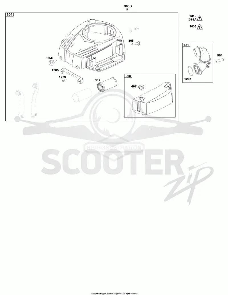 Blower Housing and Air Cleaner Group