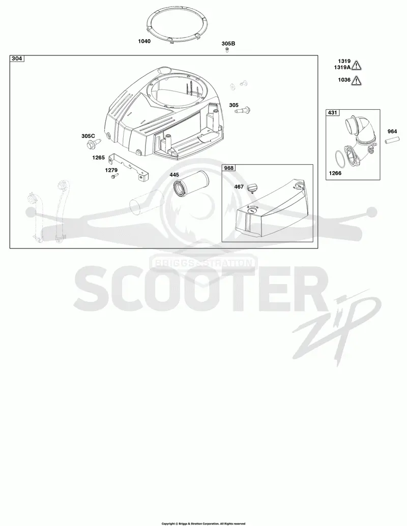 Blower Housing and Air Cleaner Group