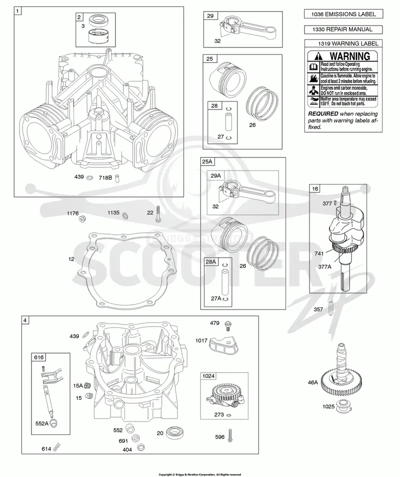 Crankshaft, Cylinder, Sump, Piston, Rings, Connecting Rod, Cam Shaft