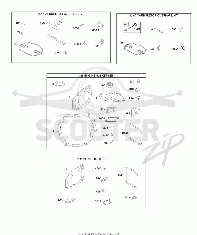 Kit-Carburetor Overhaul, Gasket Engine & Valve Set