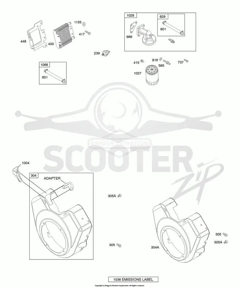 Blower Housing, Shrouds, Lubrication
