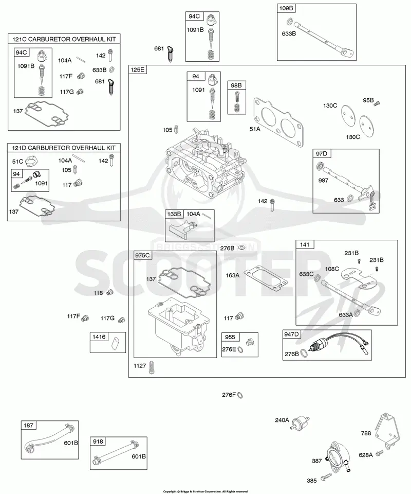 Carburetor, Fuel Supply, Carburetor Overhaul Kit