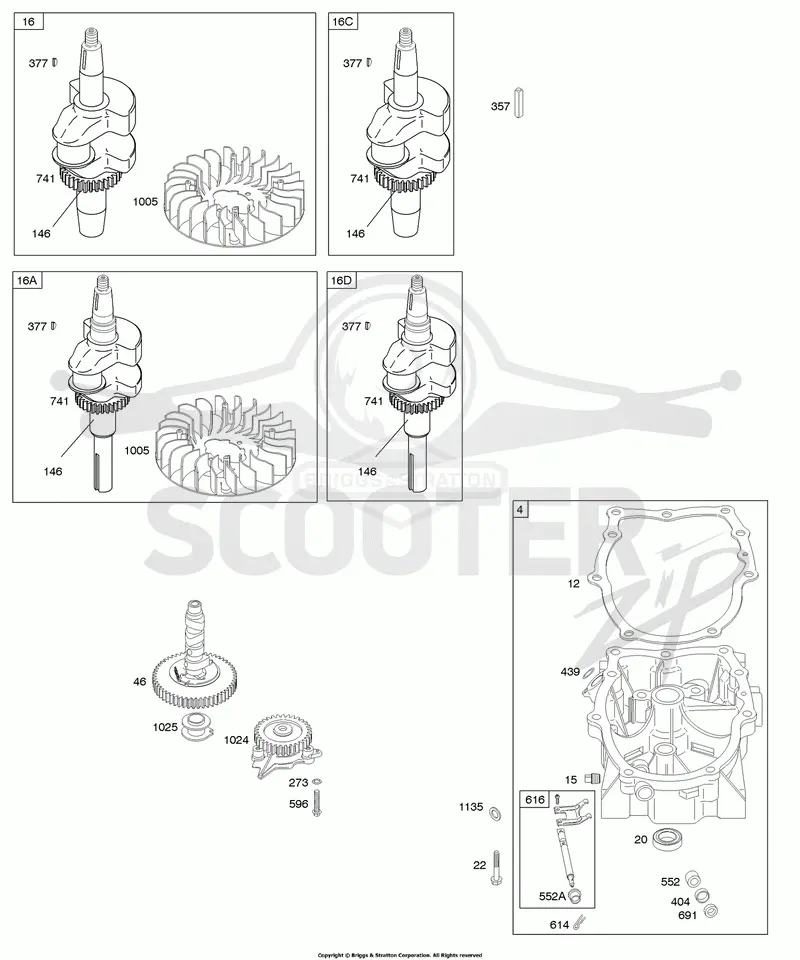 Crankshaft, Camshaft, Crankshaft Cover/Sump