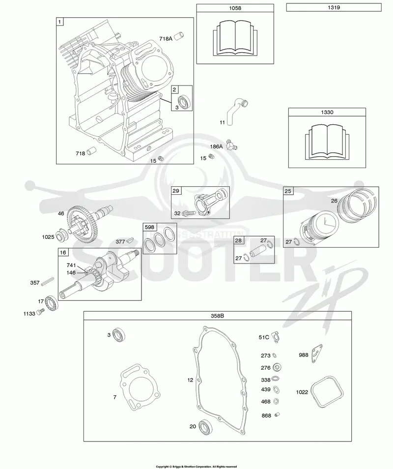 Camshaft, Crankshaft, Cylinder, Gasket Set - Engine, Piston, Rings, Connecting Rod
