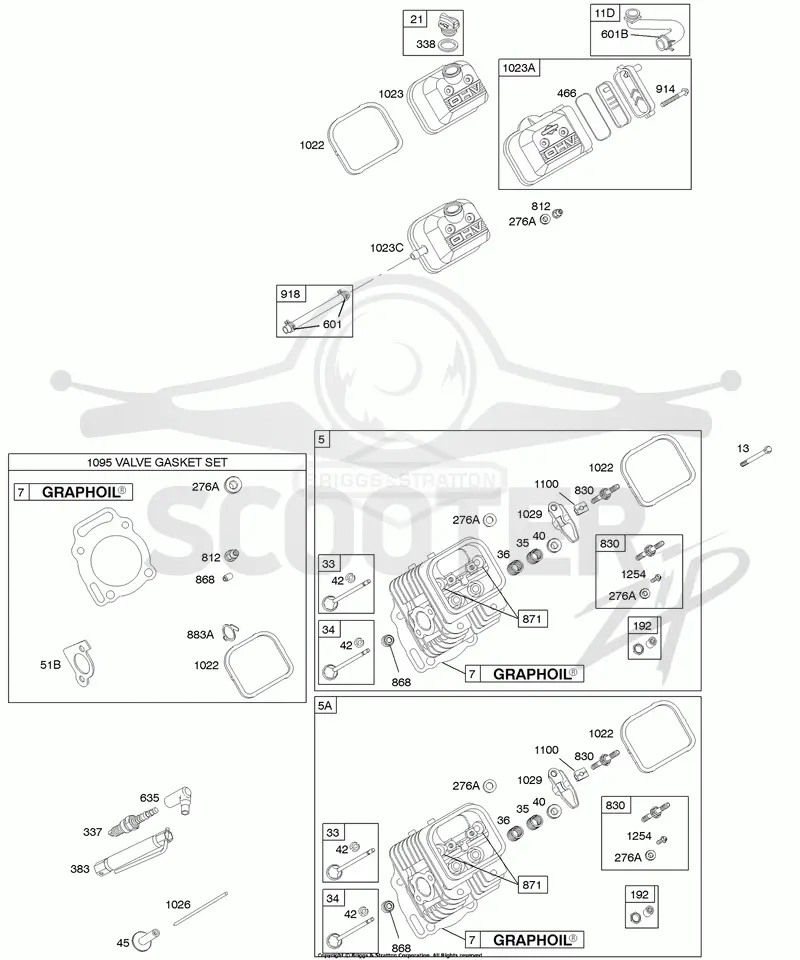 Cylinder Head, Valves, Gasket Set - Valve