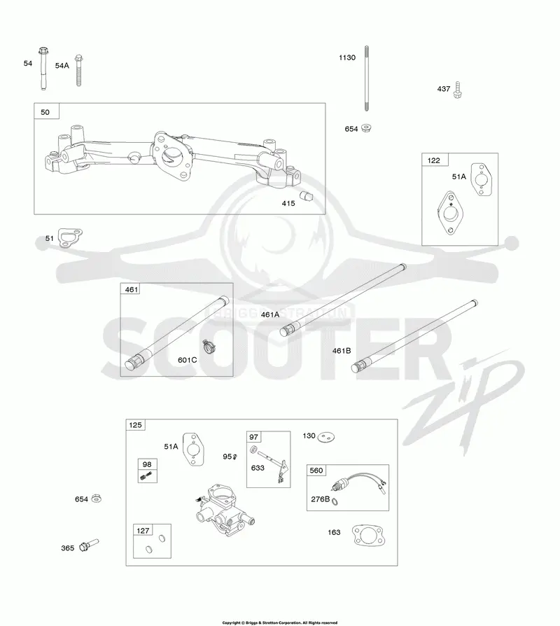 Carburetor/Mixer, Intake Manifold, Fuel Lines