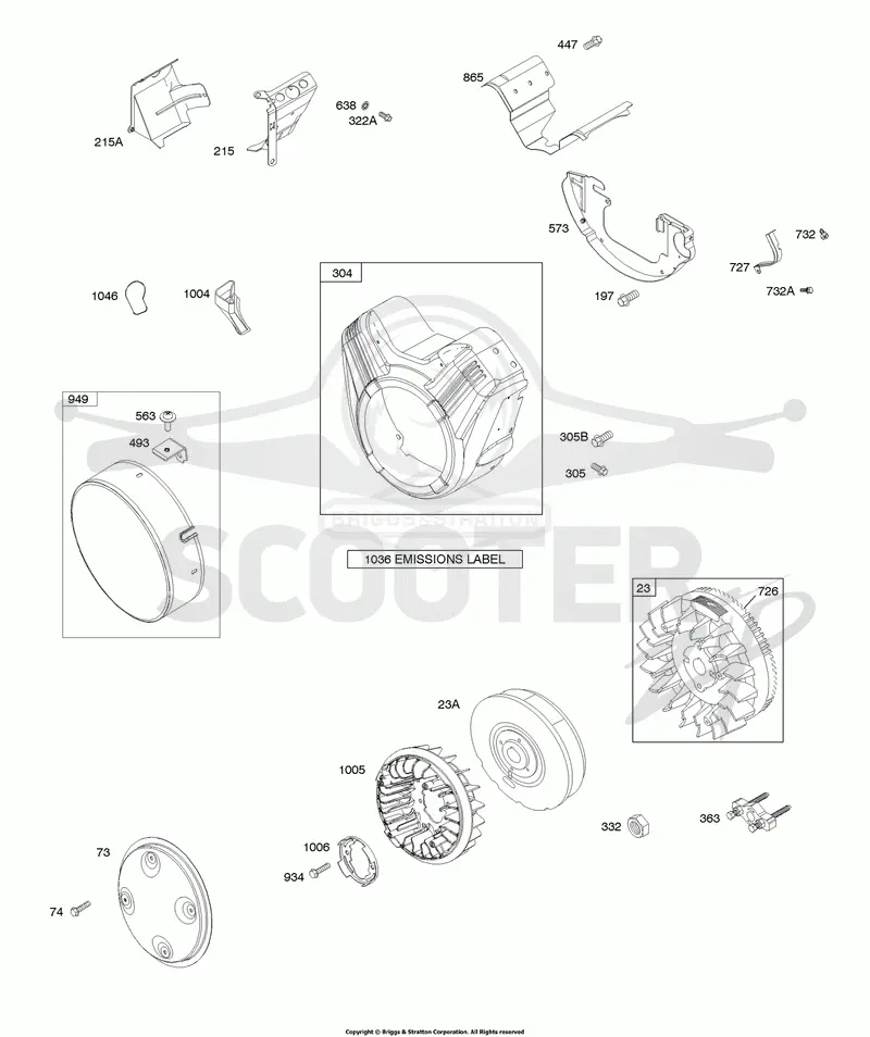 Shrouds, Blower Housing, Flywheel