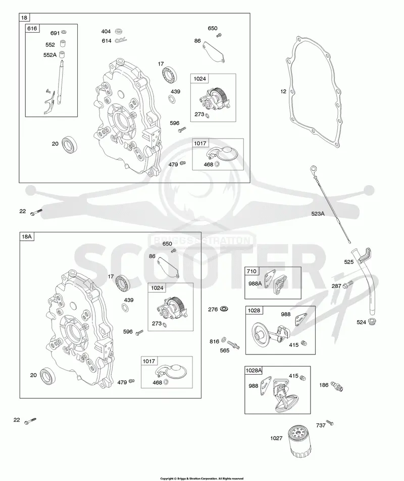 Crankcase Cover, Lubrication