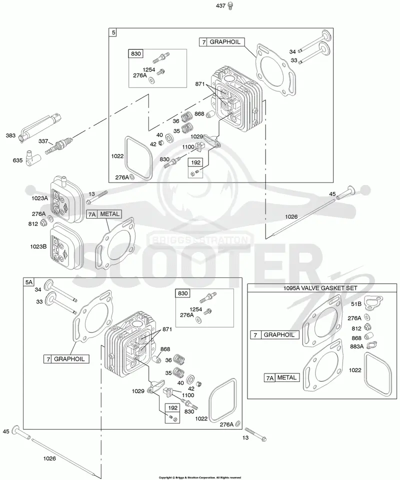 Cylinder Head, Valves, Gasket Set - Valve
